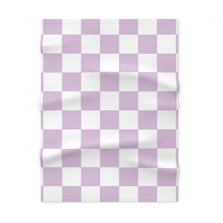 Cozy Fleece Baby Blanket, Soft Purple Checker Blanket, Newborn Gift, Nursery Decor, Baby Shower Wall Hanging, Infant Snuggle
