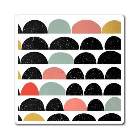 Colorful Patterned Magnets, Modern Decor, Geometric Kitchen Accessories, Fun Gift, Home Organization