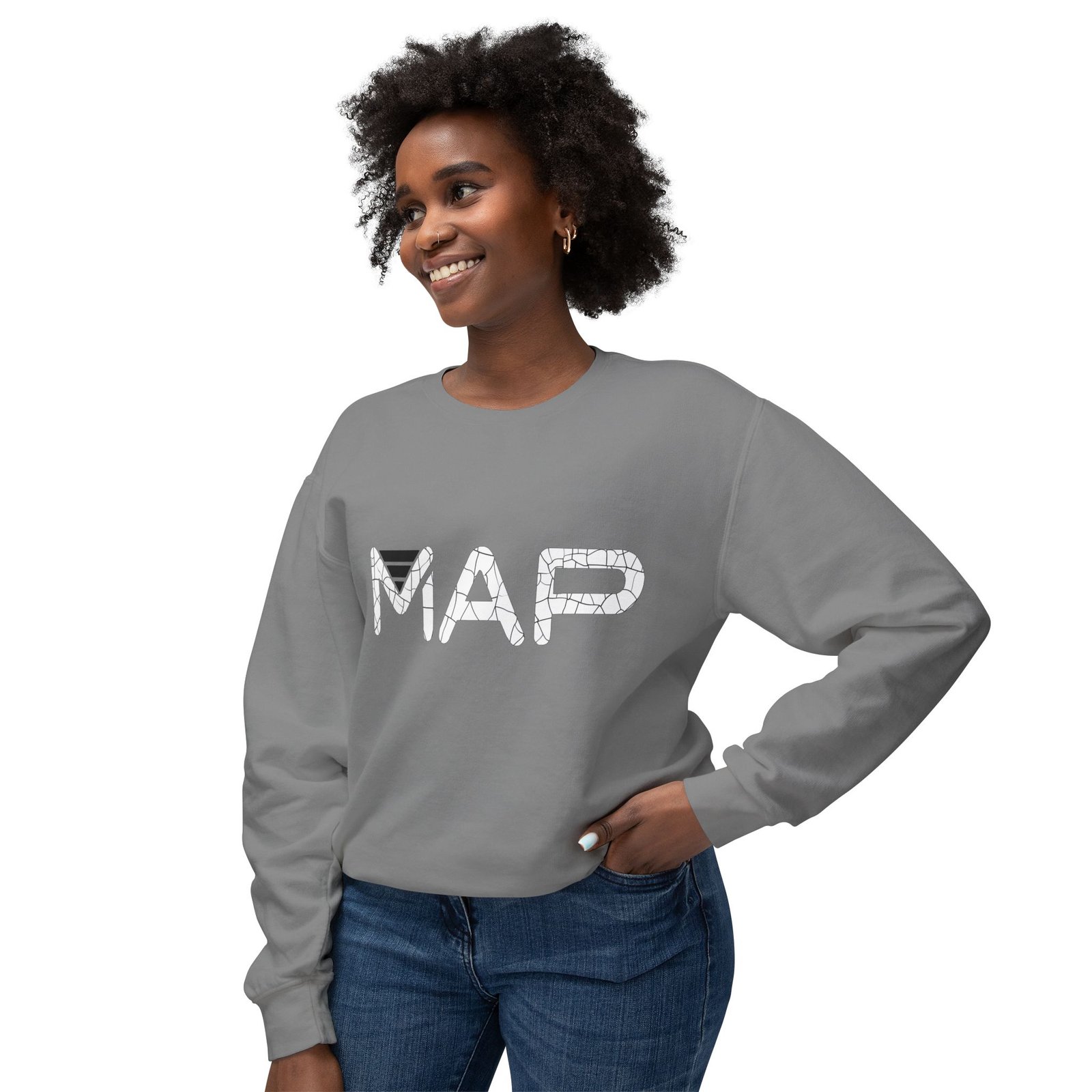 Stylish Map Sweatshirt, Cozy Fashion Apparel, Perfect Gift for Travelers, Lightweight Crewneck, Casual Everyday Wear - Image 23