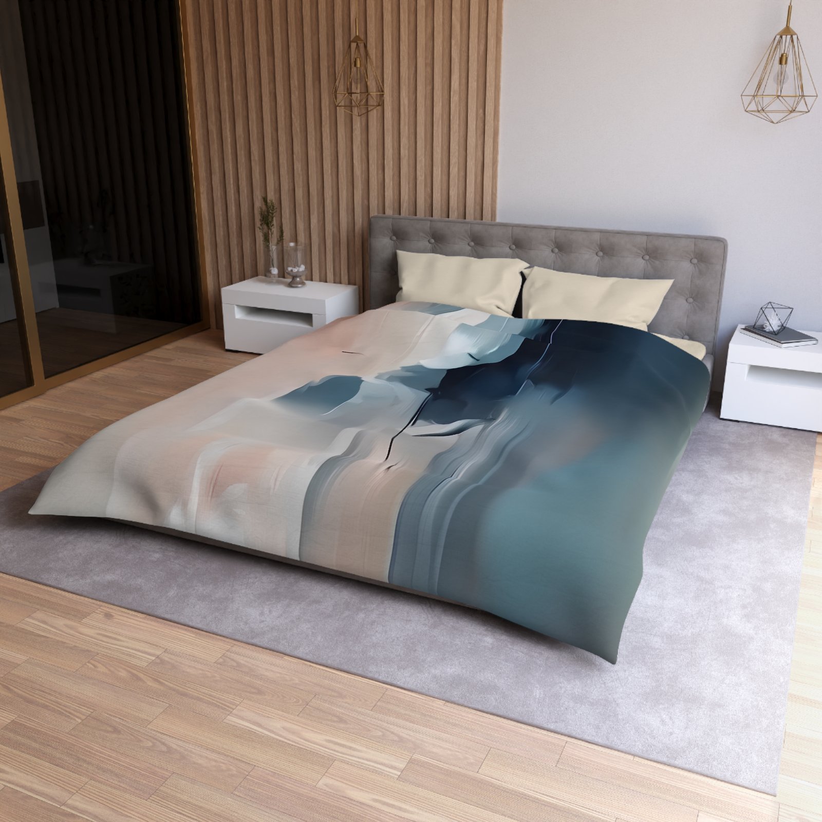 Artistic Microfiber Duvet Cover | Abstract Bedding | Cozy Bedroom Decor | Modern Home Decor | Gift for Art Lovers - Image 6