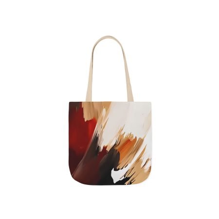 Boho Chic Canvas Tote Bag with Colorful Straps | Eco-Friendly Reusable Shopping Bag, Beach Tote, Gift for Her, Art Lover, Everyday Carry