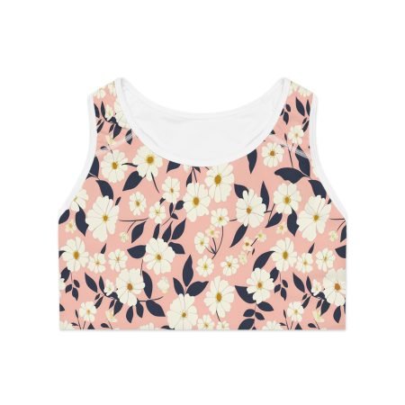 Floral Sports Bra, Workout Top, Activewear, Fitness Apparel, Yoga Bra, Gym Style, Spring Fashion