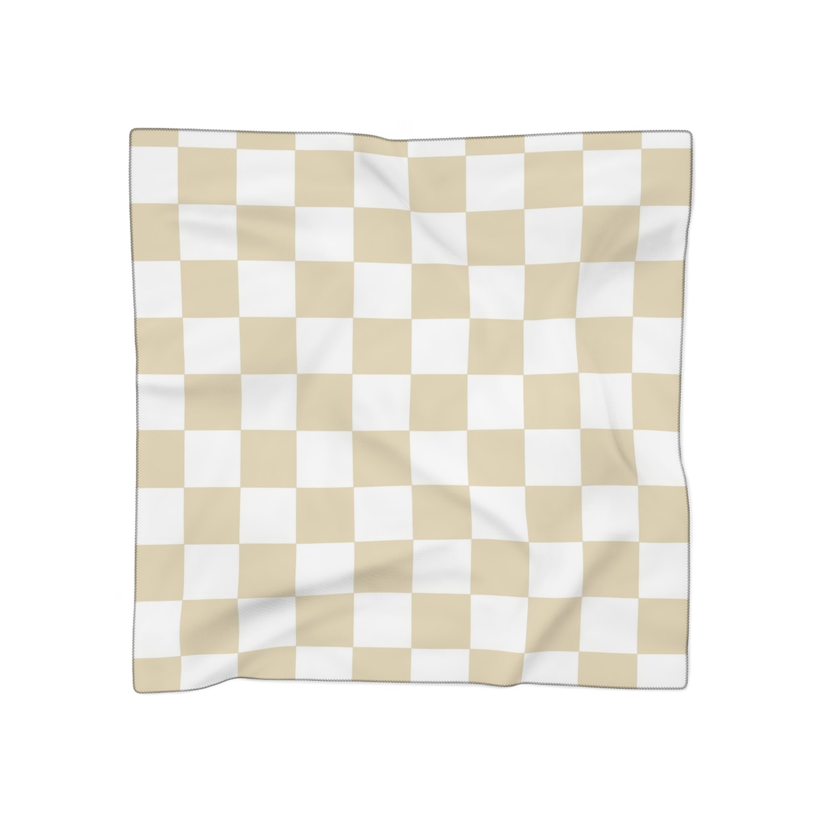 Chic Poly Scarf, Stylish Checkered Scarf for Women, Layering Accessory, Fashionable Gift for Her, Summer Scarf, Elegant Neck Wrap - Image 7