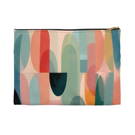 Colorful Abstract Accessory Pouch, Cosmetic Bag, Travel Organizer, Gift for Her, Trendy Makeup Case, Artsy Storage Pouch