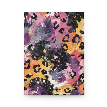 Colorful Leopard Print Hardcover Journal for Creative Minds, Notebook for Writing, Gift for Her, Floral Journal, Art Sketchbook, Daily Diary