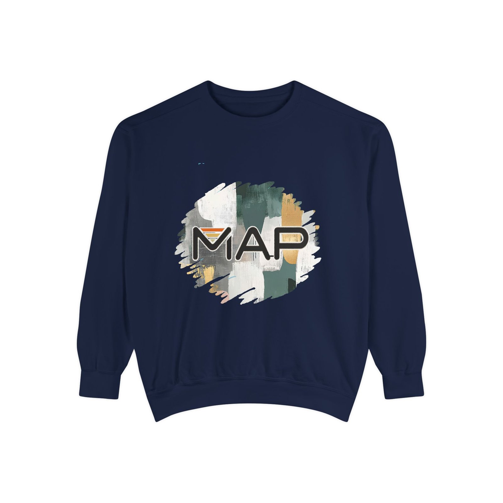 Map-Inspired Unisex Garment-Dyed Sweatshirt, Cozy Crew Neck, Soft Fashion Layer, Everyday Wear, Gift for Travel Lovers - Image 41