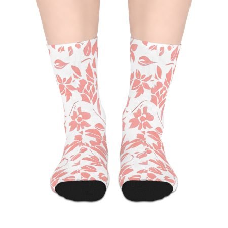 Chic Floral Mid-Length Socks | Cozy Fashion for Every Occasion, Gift for Her, Spring Style, Cute Patterns, Everyday Wear