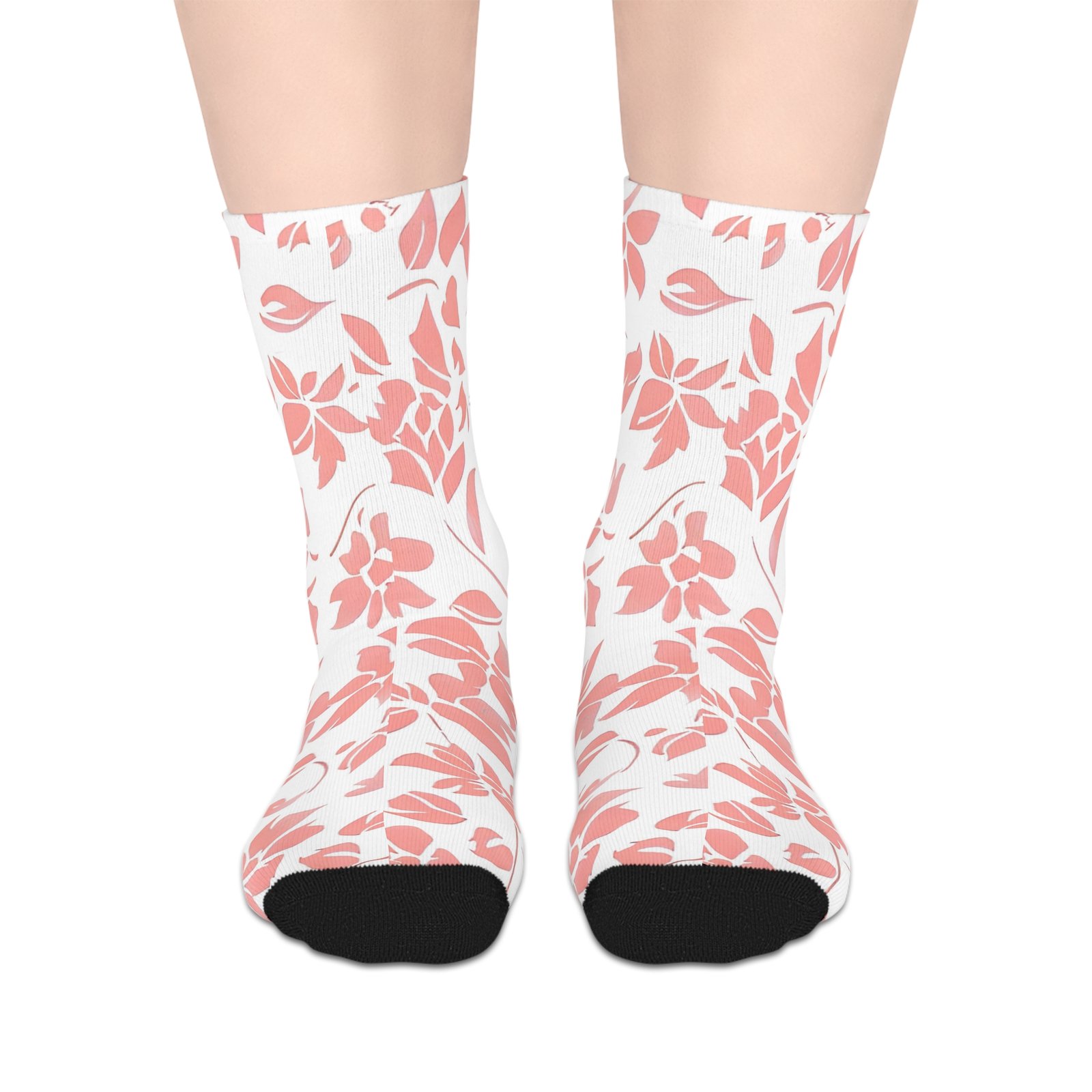 Chic Floral Mid-Length Socks | Cozy Fashion for Every Occasion, Gift for Her, Spring Style, Cute Patterns, Everyday Wear