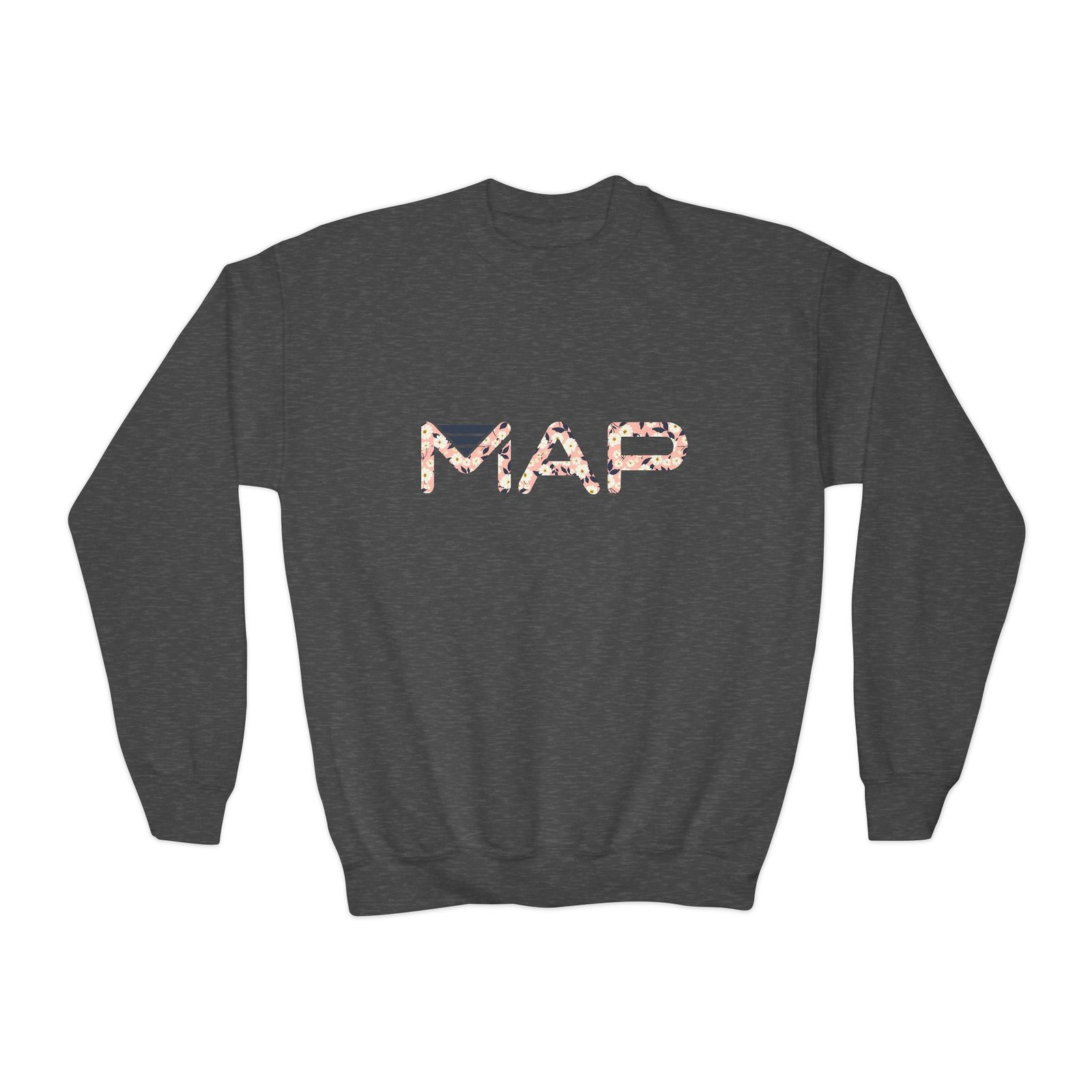 Youth Crewneck Sweatshirt with MAP Design - Cozy, Stylish Apparel for Teens and Kids, Gift Idea for Birthdays, Holidays, Back to School - Image 21