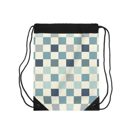 Stylish Checkered Drawstring Bag | Versatile Travel Tote, Gym Sack, Beach Backpack, Gift for Students, Lightweight & Durable