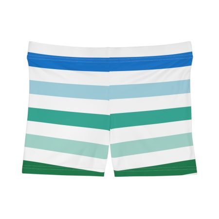 Cool Coastal Stripes Women’s Shorts, Summer Beachwear, Vacation Outfit, Casual Lounge Wear, Stylish Active Shorts