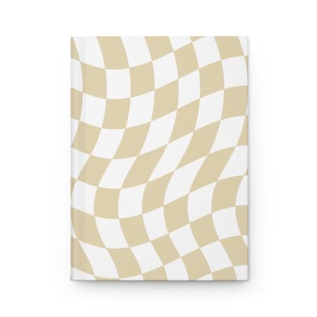 Chic Wavy Hardcover Journal | Aesthetic Notebook for Writers, Gift for Students, Daily Planner, Scrapbook, Elegant Stationery