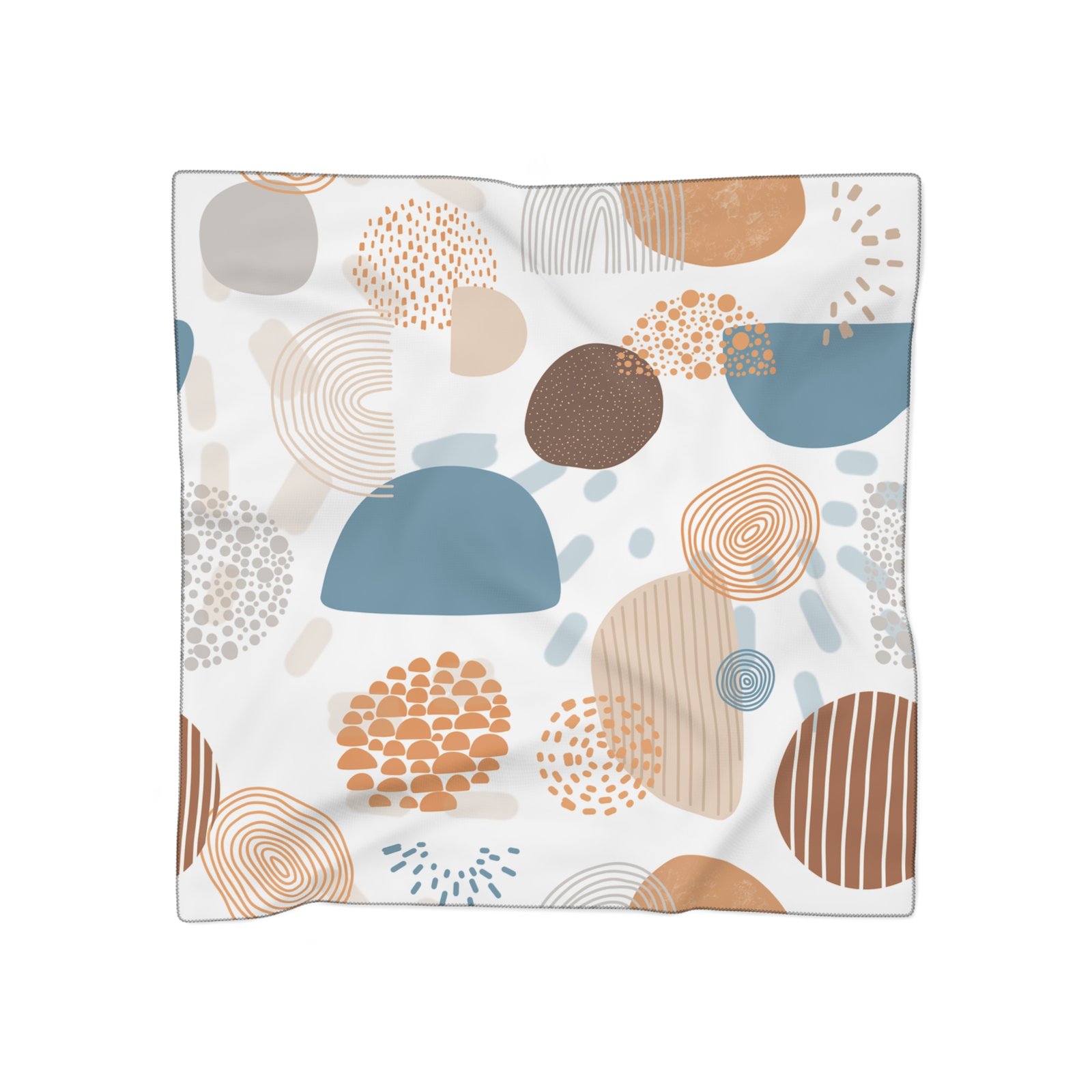 Stylish Poly Scarf, Abstract Design Scarf, Chic Fashion Scarf, Trendy Accessory, Gift for Her, Versatile Everyday Scarf