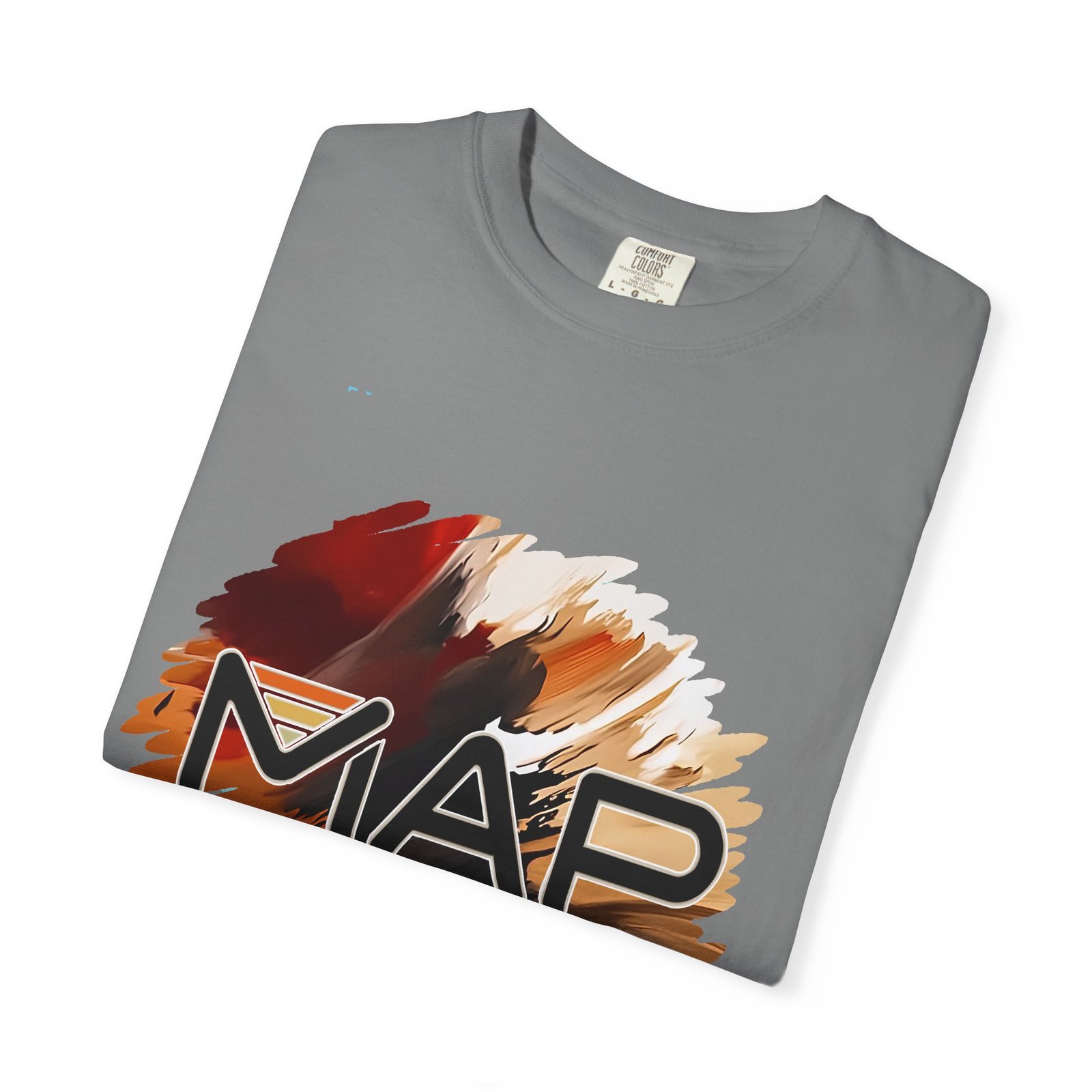 Garment-Dyed T-Shirt with Abstract Map Design, Casual Tee for Travel Lovers, Unisex Fashion, Perfect Gift for Adventurers, Graphic Tee - Image 23