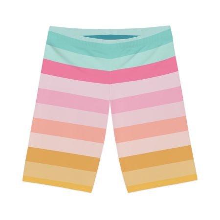 Women's Colorful Bike Shorts, Summer Cycling Shorts, Workout Gear, Activewear, Perfect for Fitness & Outdoor Activities