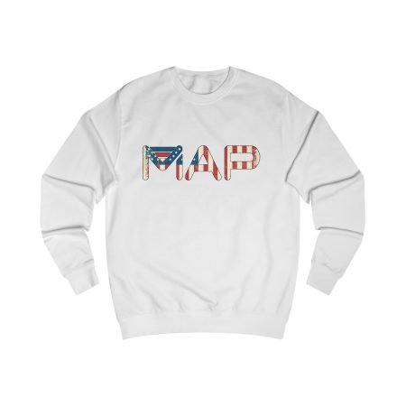 Patriotic Map Sweatshirt - Cozy Unisex Apparel for Travel Lovers, Perfect Gift for Holidays & Adventures, USA Spirit, Graphic Sweatshirt