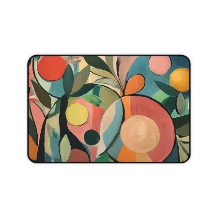 Colorful Abstract Desk Mat, Office Decor, Work from Home Accessories, Gift for Artist, Modern Home Office, Desk Protector