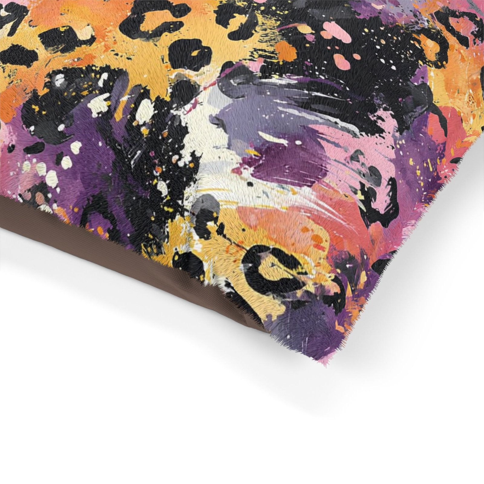 Colorful Leopard Print Pet Bed, Cozy Dog Bed, Stylish Cat Bed, Vibrant Animal Bedding, Unique Pet Decor - Image 8