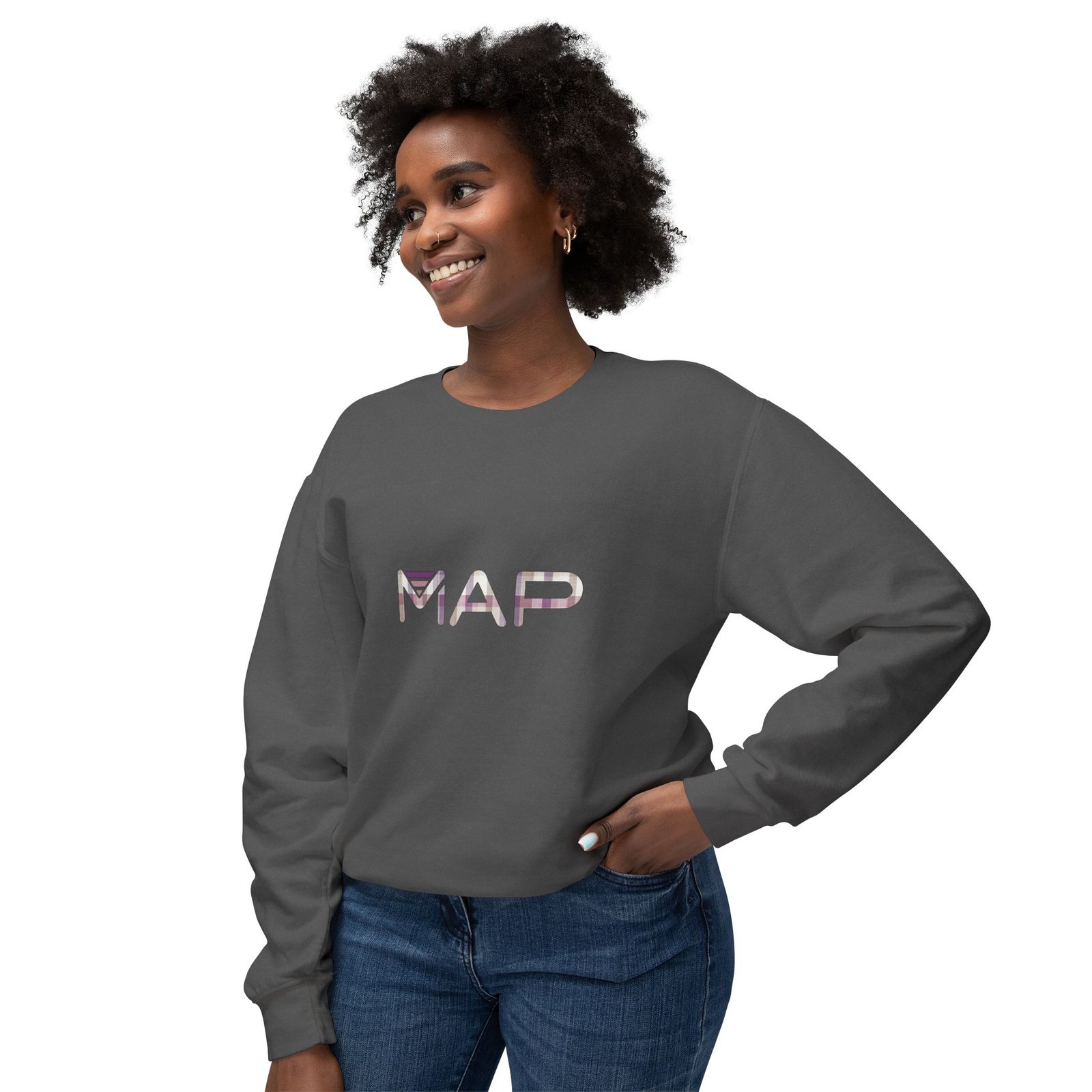 Map-Inspired Unisex Crewneck Sweatshirt | Casual Wear, Gift for Adventurers, Travel Inspiration, Lightweight Pullover, Everyday Style - Image 15