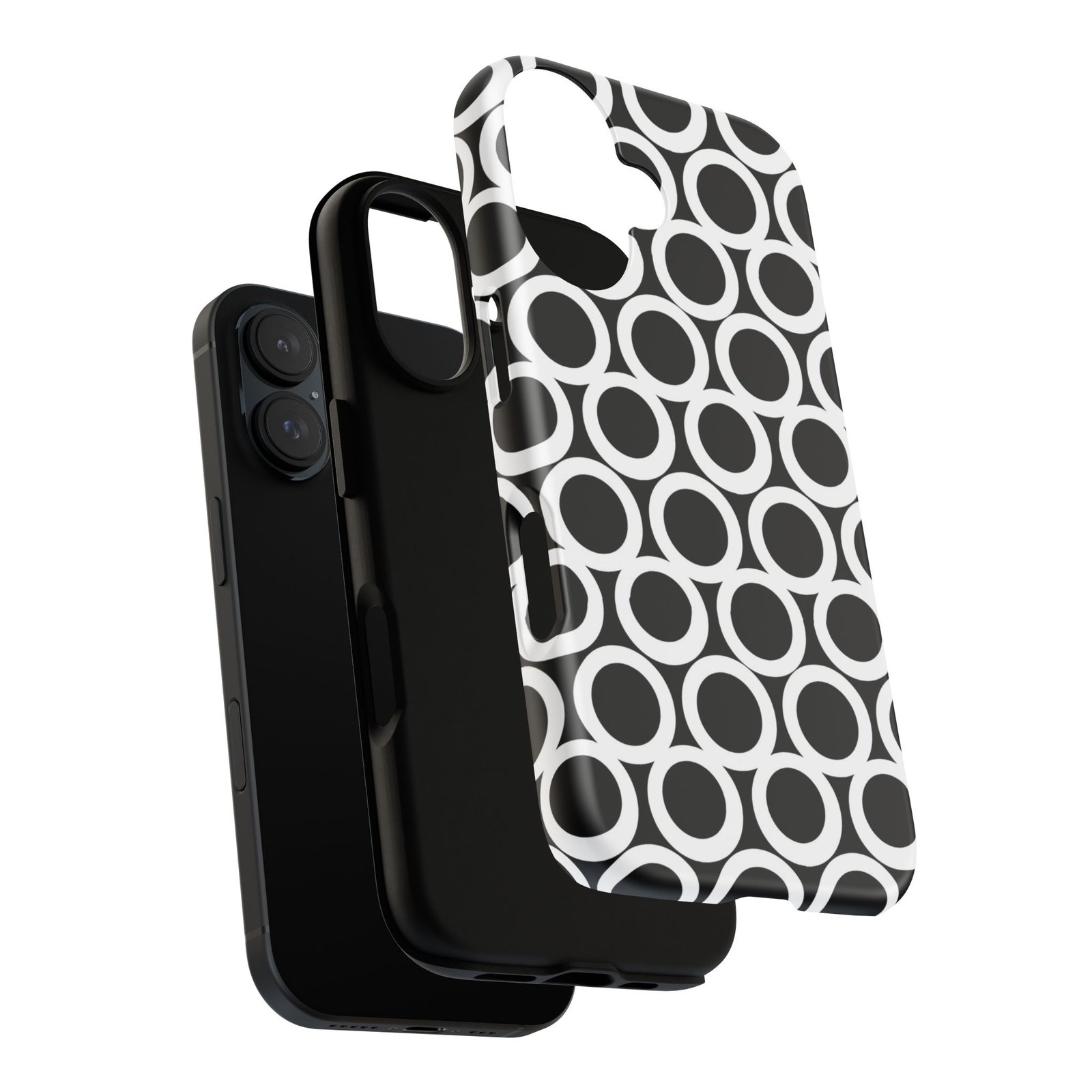 Stylish Phone Case, Tough Cases, Black White Polka Dot, Protective Cover, Modern Accessories, Unique Gift Idea - Image 7