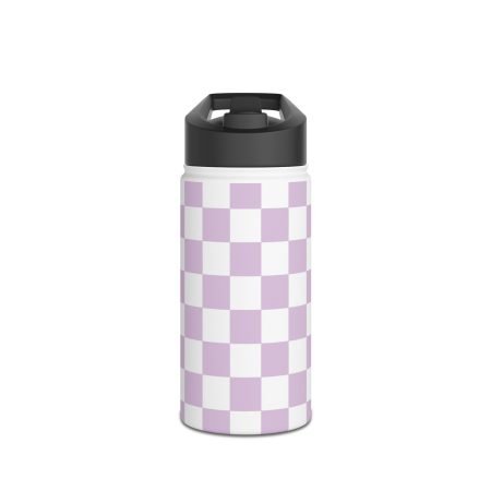 Chic Checkerboard Stainless Steel Water Bottle | Eco-Friendly, Hydration, Travel, Gifts, Gym