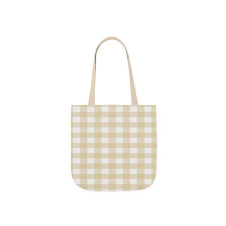 Chic Gingham Canvas Tote Bag, Stylish Eco-Friendly Bag, Shopping Tote, Reusable Grocery Bag, Gift for All Occasions