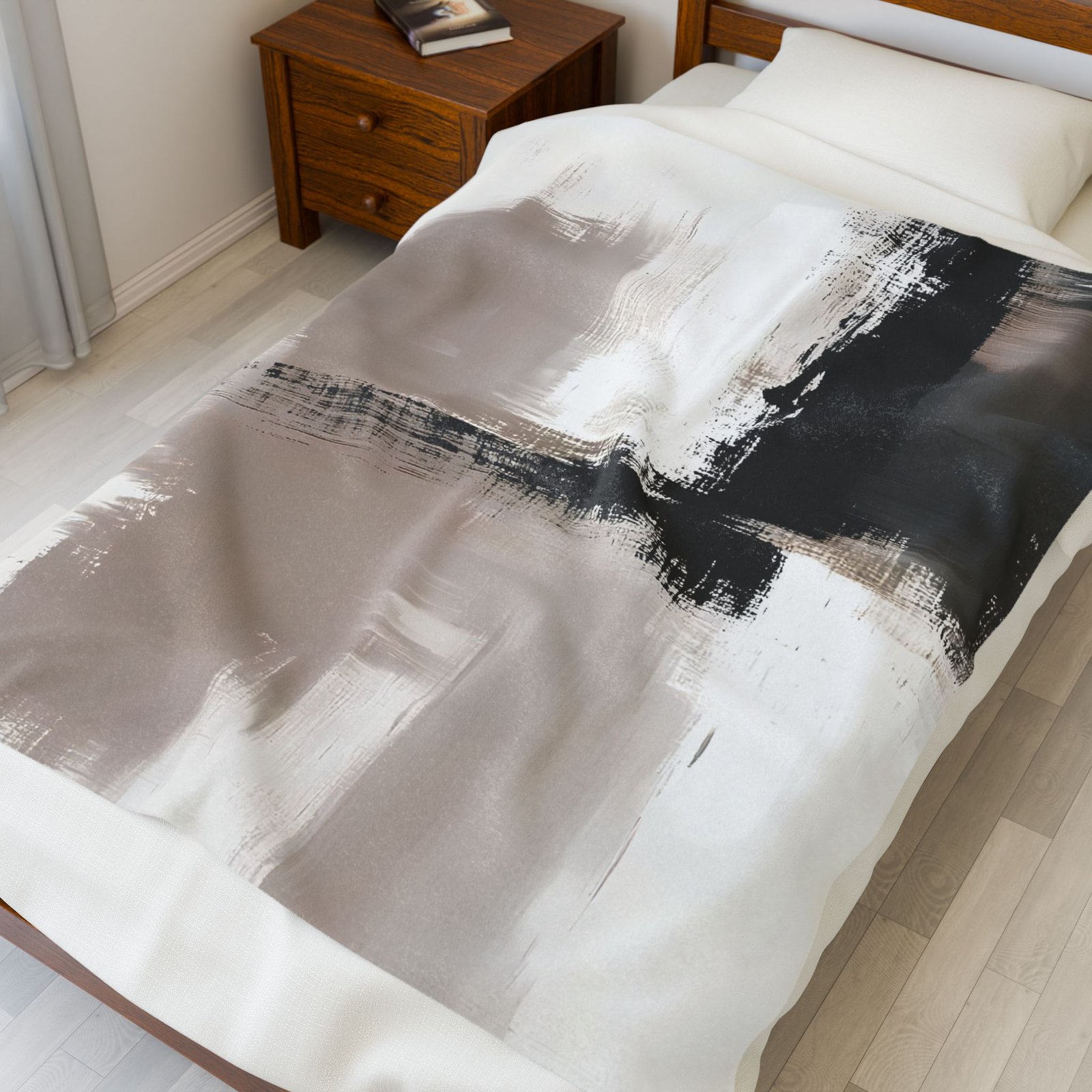 Cozy Abstract Velveteen Plush Blanket, Soft Throw for Home, Modern Decor, Couch, Sofa, Gifts for Birthdays, Housewarming - Image 3