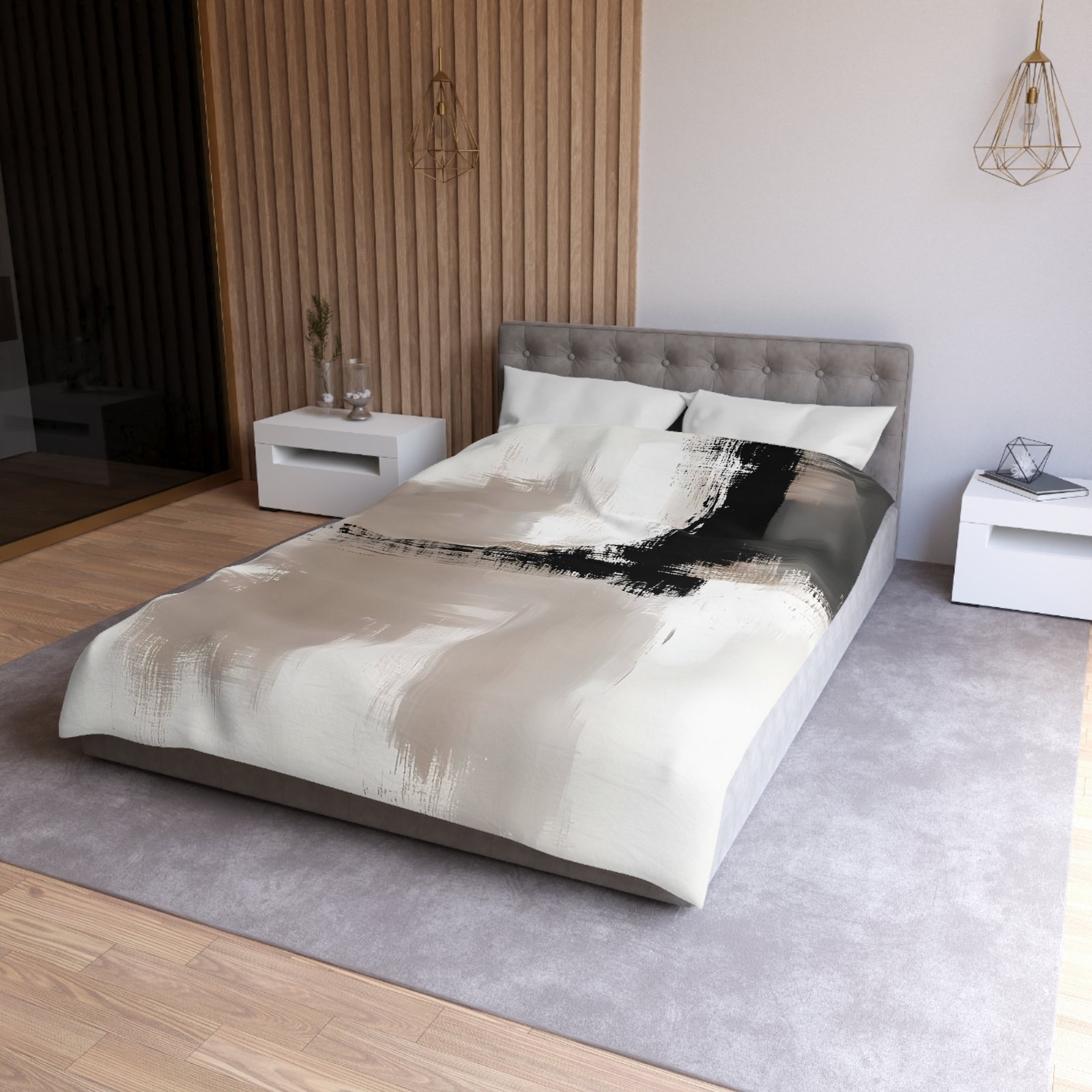 Stylish Microfiber Duvet Cover, Modern Abstract Bedding, Cozy Home Decor, Minimalist Bedroom, Art-Inspired Comforter - Image 24