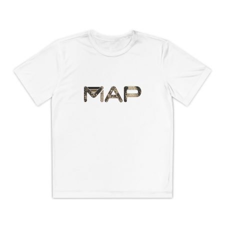 Youth Map Graphic Tee for Active Kids, Sports Apparel, Birthday Gift, Holiday Wear, Team Spirit Shirt, Trendy Casual Top