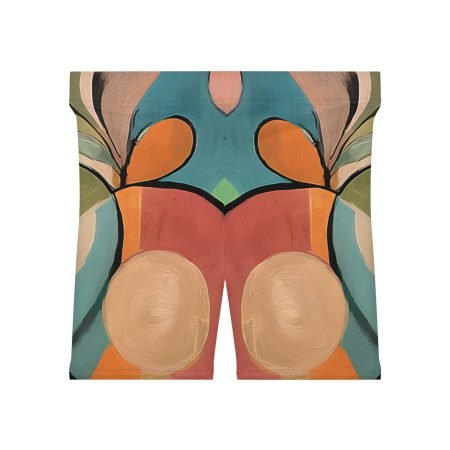 Colorful Women's Biker Shorts - Activewear for Yoga, Gym, Summer, Casual Style, Fitness, Art-Inspired Design