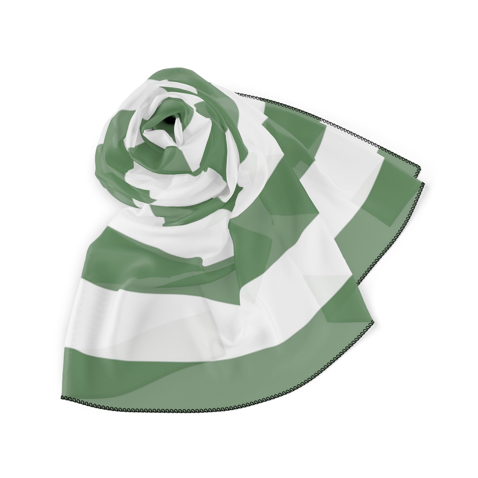 Chic Striped Poly Scarf for All Occasions, Fashion Accessory, Gift Idea, Lightweight Wrap, Trendy Neck Scarf - Image 2