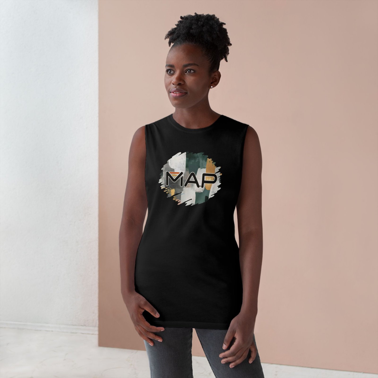 Unisex Barnard Tank Top with Unique MAP Design, Stylish Gym Wear, Casual Summer Top, Workout Tank, Gift for Fitness Enthusiasts - Image 8