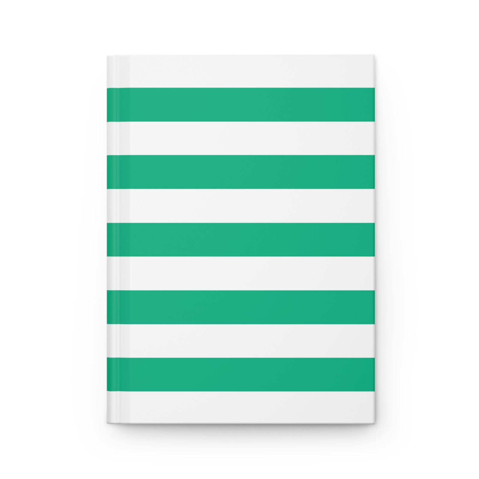 Green Striped Hardcover Journal | Perfect for Note-Taking, Gift for Students, Minimalist Design, Journal for Work, Elegant Writing Notebook