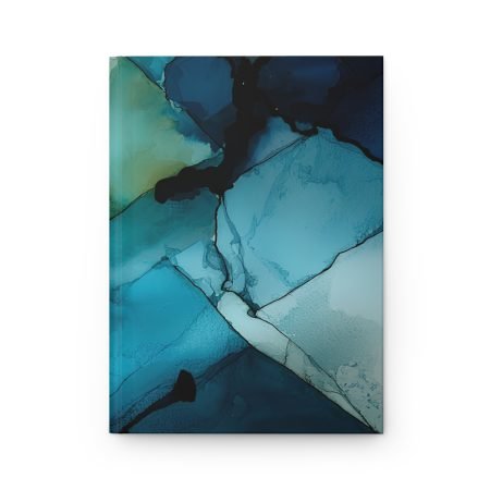 Artistic Hardcover Journal with Matte Finish, Reflective Blue Cover, Ideal for Creative Writing, Gift for Artists, Journaling