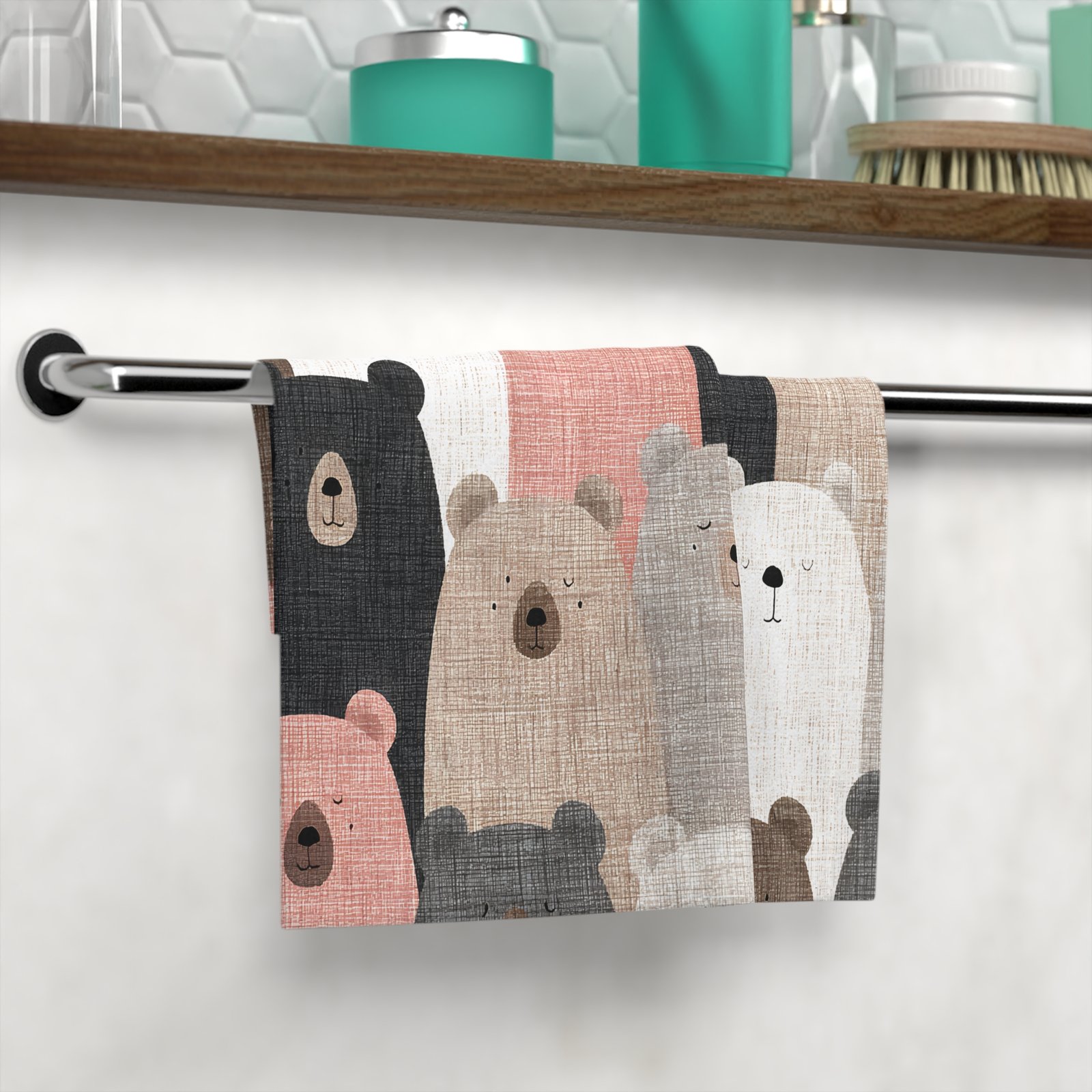 Cute Bear Face Towel - Whimsical Spa Essential, Perfect for Kids' Bathroom, Gifts for Nature Lovers, Cozy Decor - Image 4