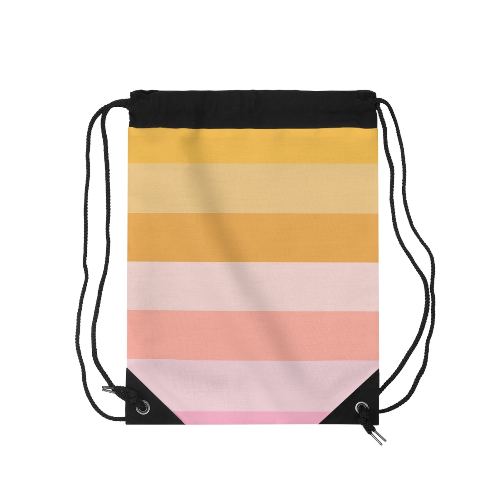 Colorful Striped Drawstring Bag - Stylish Gym Sack, Beach Tote, Travel Organizer, Gift for Her, Casual Backpack - Image 2