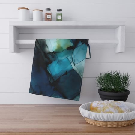 Elegant Abstract Tea Towels, Modern Kitchen Decor, Watercolor Art Dish Towels, Home Gift, Bohemian Dining