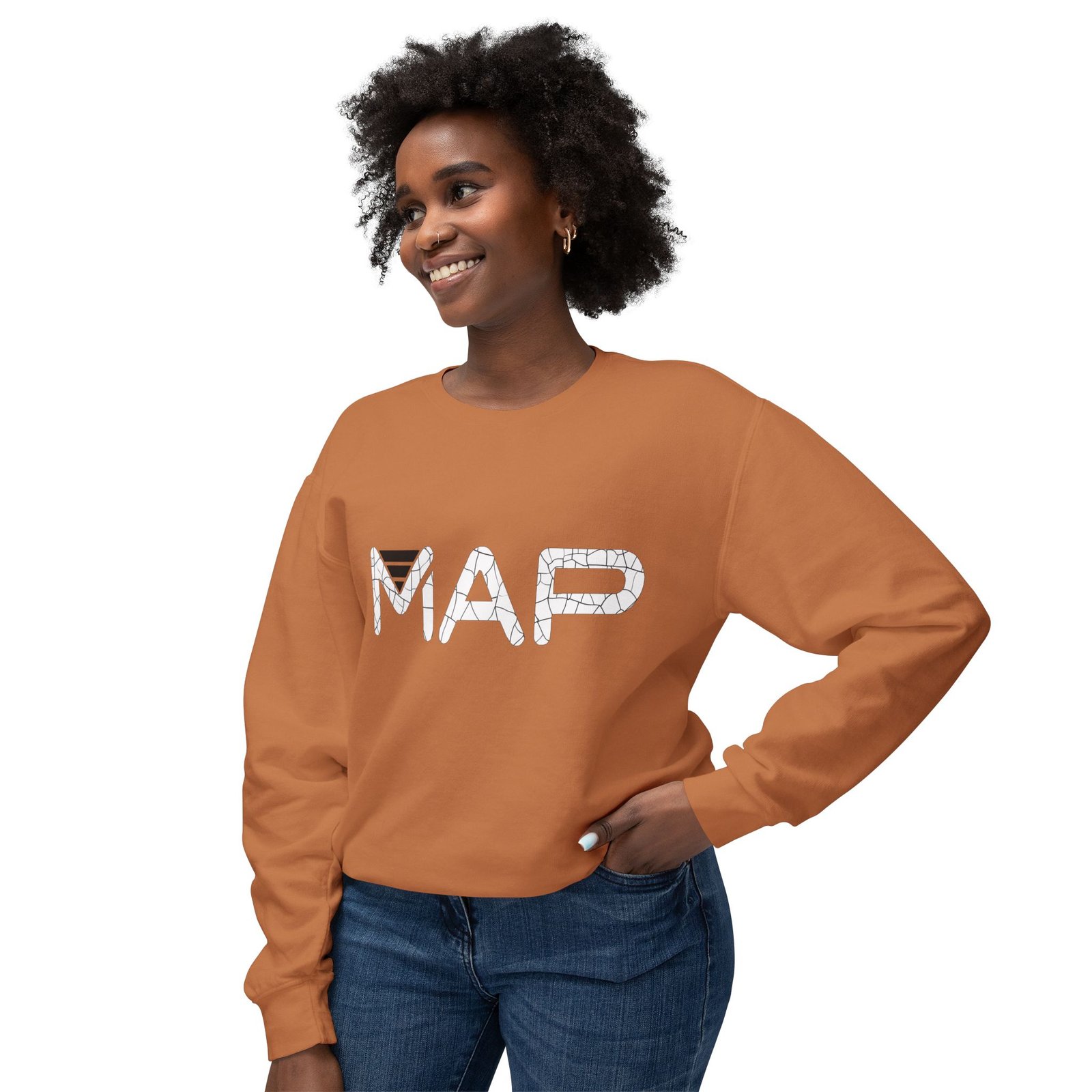 Stylish Map Sweatshirt, Cozy Fashion Apparel, Perfect Gift for Travelers, Lightweight Crewneck, Casual Everyday Wear - Image 11