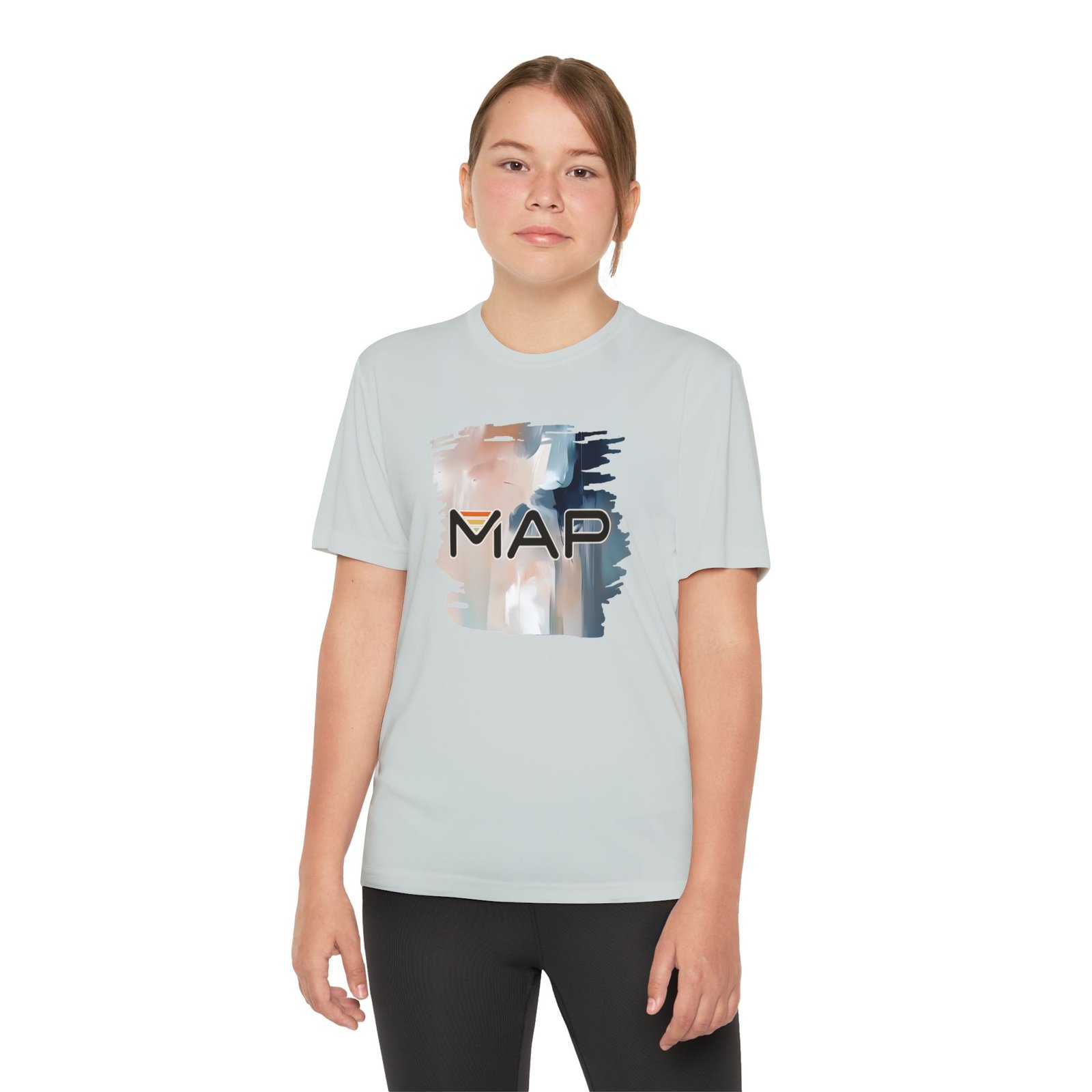 Youth Competitor Tee with MAP Design, Athletic T-Shirt, Sportswear for Kids, Gift for Young Athletes, Summer Activewear - Image 8