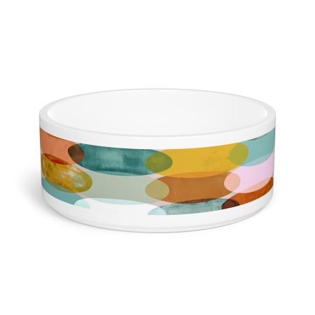 Colorful Pet Bowl, Modern Dog Dish, Stylish Cat Food Bowl, Unique Pet Accessory, Pet Lover Gift, Home Decor for Pets