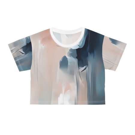 Abstract Art Crop Tee, Fashion Crop Top, Summer Outfit, Trendy Streetwear, Unique Graphic Tee, Perfect Gift for Art Lovers