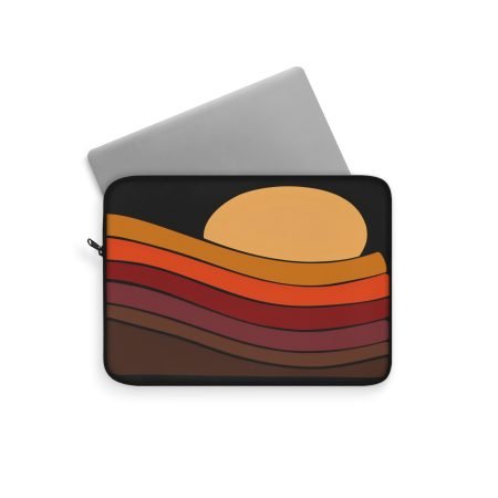 Sunset Waves Laptop Sleeve, Abstract Laptop Case, Tech Accessory, Gift for Students, Trendy Sleeve for Work, Modern Design