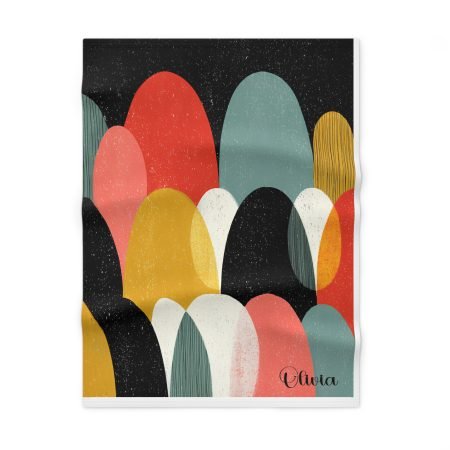 Cozy Fleece Baby Blanket in Vibrant Abstract Design, Personalized Newborn Gift, Nursery Decor, Baby Shower Present, Soft Throw for Infants