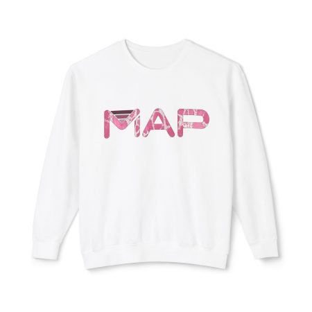 Stylish Lightweight Crewneck Sweatshirt | Cozy Unisex Top for Casual Outings, Gift for Map Lovers, Everyday Wear, Spring Fashion