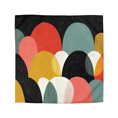 Colorful Abstract Microfiber Duvet Cover, Modern Bedding, Cozy Bedroom Decor, Gift for Homeowners, Perfect for Spring and Summer