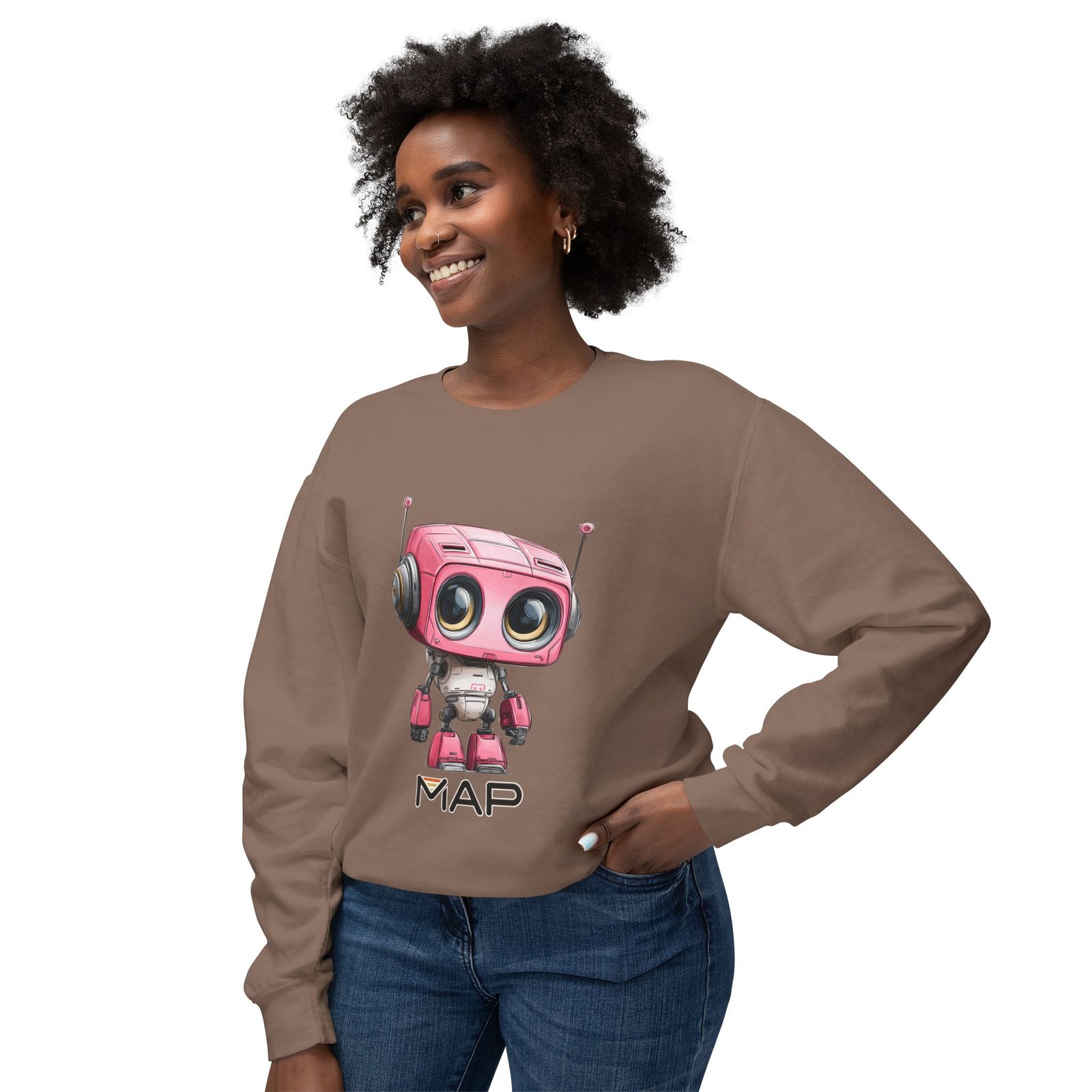 Cute Robot Graphic Sweatshirt, Perfect for Gifts, Casual Wear, Tech Lovers, Fun Hoodie for Friends, Unique Christmas Apparel - Image 19