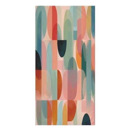 Colorful Abstract Mink-Cotton Towel, Boho Bathroom Decor, Soft Beach Towel, Vibrant Kitchen Towel, Gift for Art Lovers