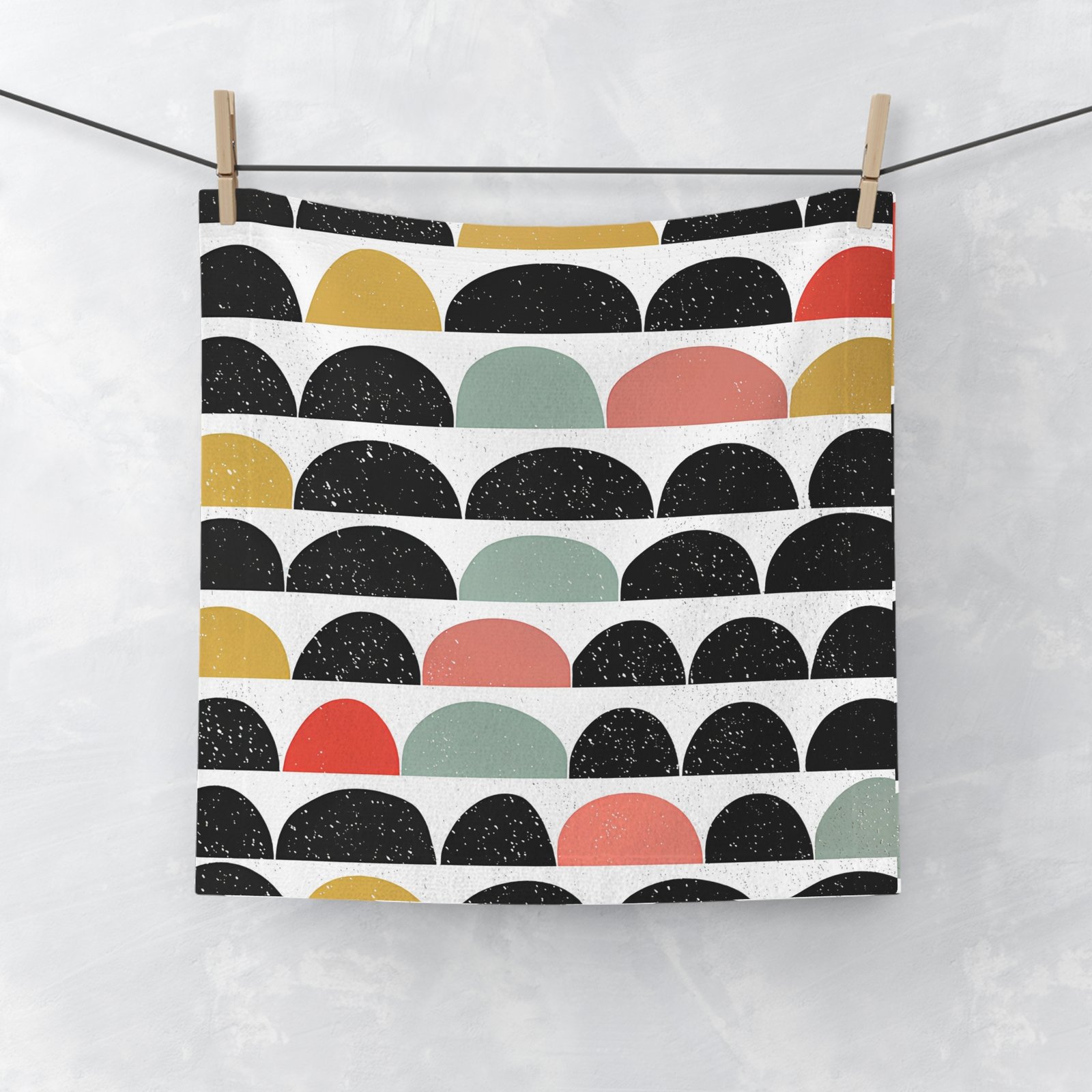 Modern Geometric Face Towel | Stylish Bath Accessory, Home Decor, Gift for Her, Self-Care Essential, Bathroom Makeover - Image 3