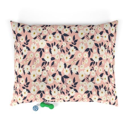 Floral Pet Bed for Cozy Cats & Dogs, Cute Pet Cushion, Pet Bed Gift, Floral Dog Bed, Comfortable Cat Bed, Dog Couch Cover