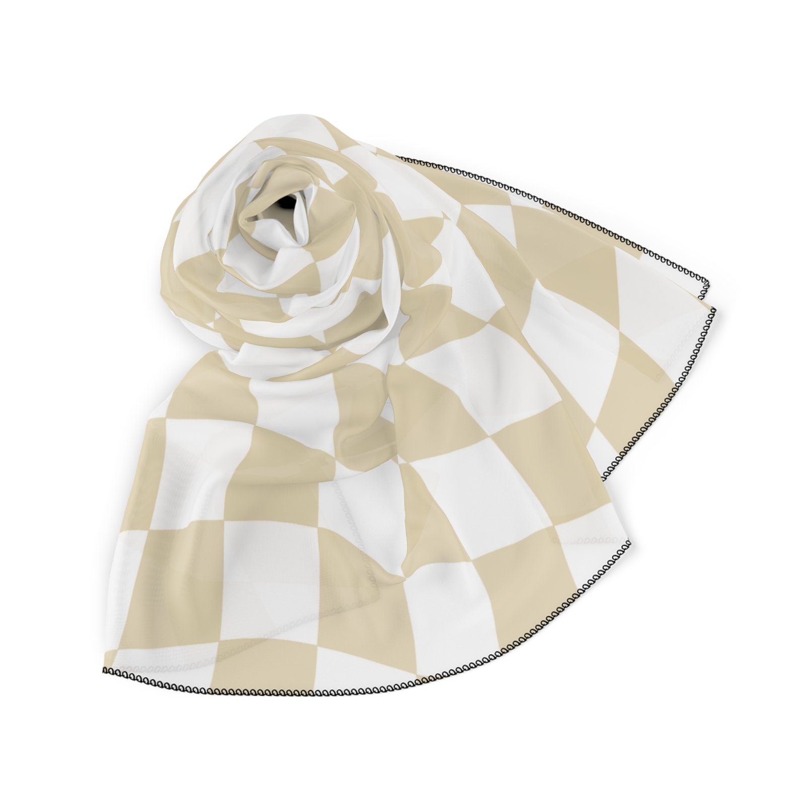 Elegant Checkered Poly Scarf, Chic Fashion Accessory, Stylish Gift for Her, Trendy Neck Wrap, Perfect for Fall & Winter - Image 8